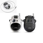 Logo Branded 3-Stage Retractable Security Steel Cable Combination Lock