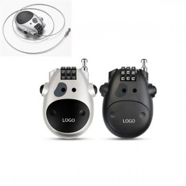 Logo Branded 3-Stage Retractable Security Steel Cable Combination Lock