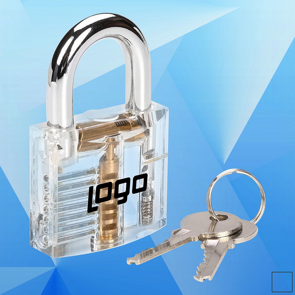 Transparent Lock w/ Keys with Logo