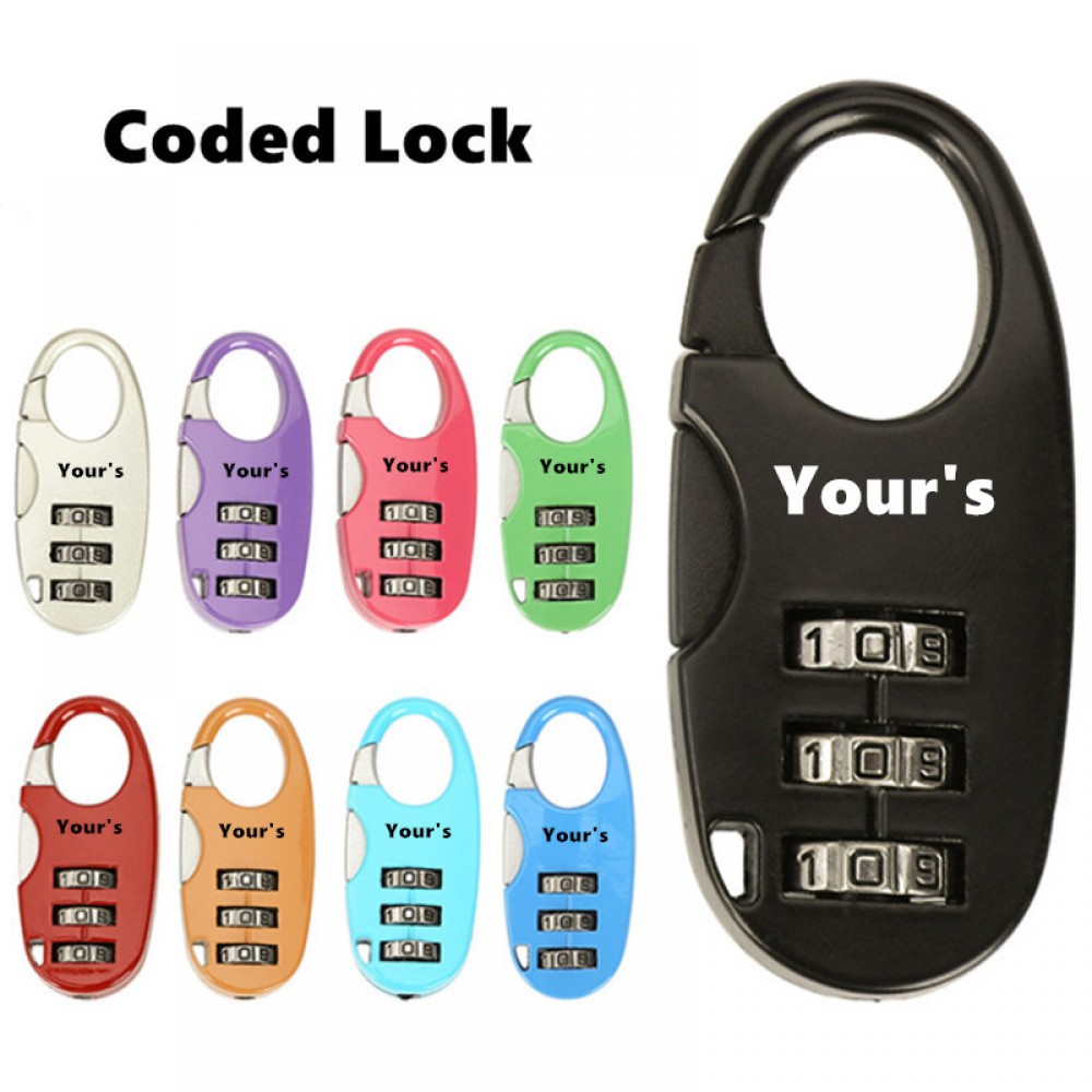 Custom Imprinted Zinc Alloy Outdoor Travel Digital Password Lock Custom Imprinted Zinc Alloy Outdoor Travel Digital Password Lock