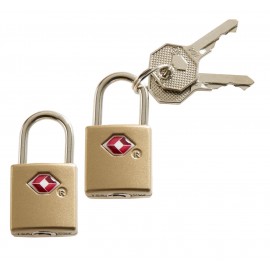 Smooth Trip Travel Gear by Talus TSA Accepted Key Lock, 2 Pack, Brass with Logo  Smooth Trip Travel Gear by Talus TSA Accepted Key Lock, 2 Pack, Brass with Logo