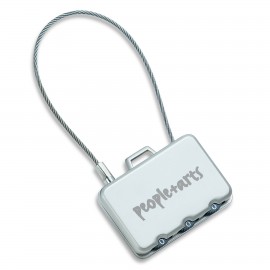 Briefcase Design Alloy Steel Wire Padlock with Logo