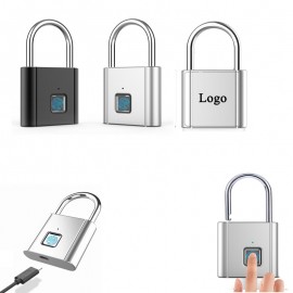 USB Charging Fingerprint Padlock with Logo  USB Charging Fingerprint Padlock with Logo