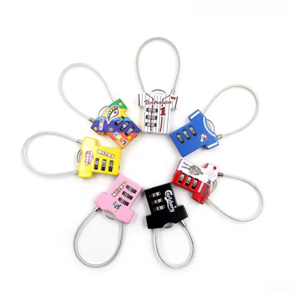 Custom Imprinted Cable Combination Lock Custom Imprinted Cable Combination Lock