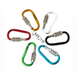 3-Digit Combination Carabiner Lock with Logo