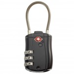 Smooth Trip Travel Gear by Talus TSA Accepted Combination Cable Lock, Black with Logo
