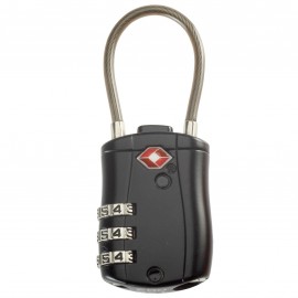 Personalized Smooth Trip Travel Gear by Talus TSA Accepted Combination Cable Lock, Black  Personalized Smooth Trip Travel Gear by Talus TSA Accepted Combination Cable Lock, Black