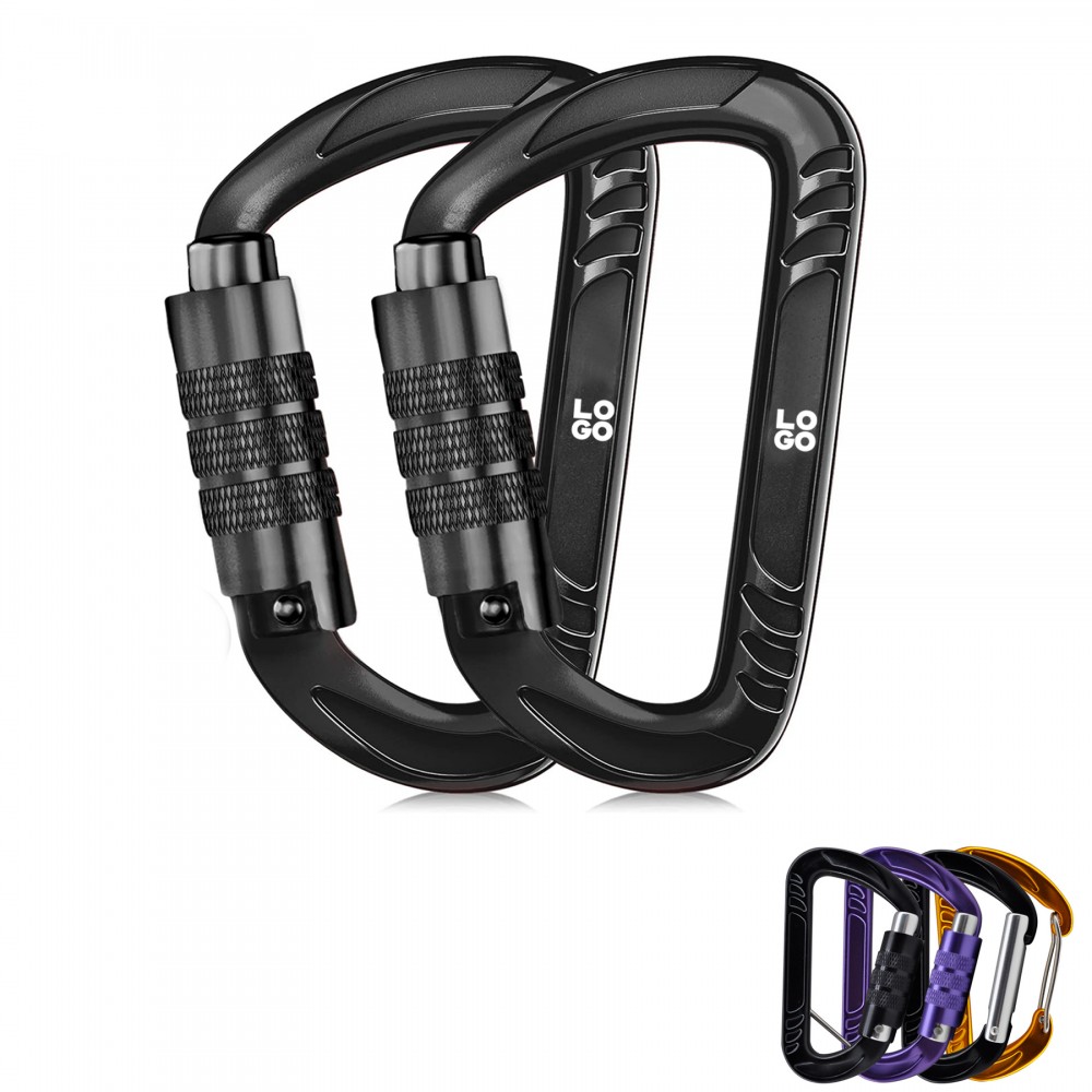 Auto Locking Carabiner Clips with Logo