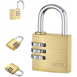 Solid Brass Combination Lock with Logo  Solid Brass Combination Lock with Logo