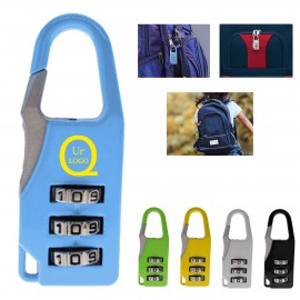 Logo Branded Combination Lock With 4 Digit Padlock