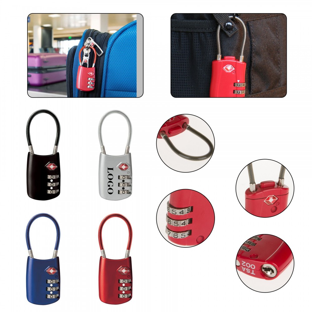 Logo Branded Your Own Combination TSA Approved Luggage Lock