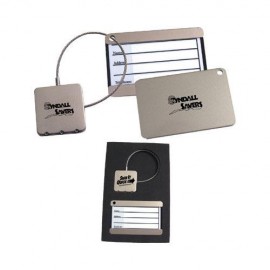 Stainless Steel Luggage Tag & Lock Gift Set with Logo