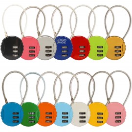 Logo Branded Digit Password Combination Padlock Code Lock With Wire Rope  Logo Branded Digit Password Combination Padlock Code Lock With Wire Rope