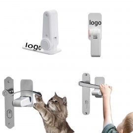 No Drilling Baby Cat Pet Proof Door Handle Safety Lock with Logo