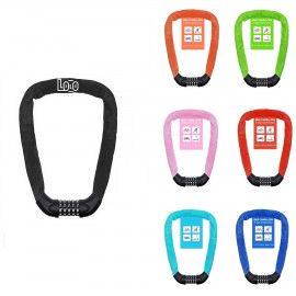 Logo Branded 5 Digit Combination Heavy Duty Anti Theft Bicycle Chain Lock