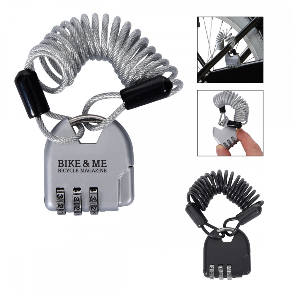 Logo Branded Secure It Combination Lock Logo Branded Secure It Combination Lock