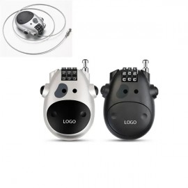 3-Stage Retractable Security Steel Cable Combination Lock with Logo