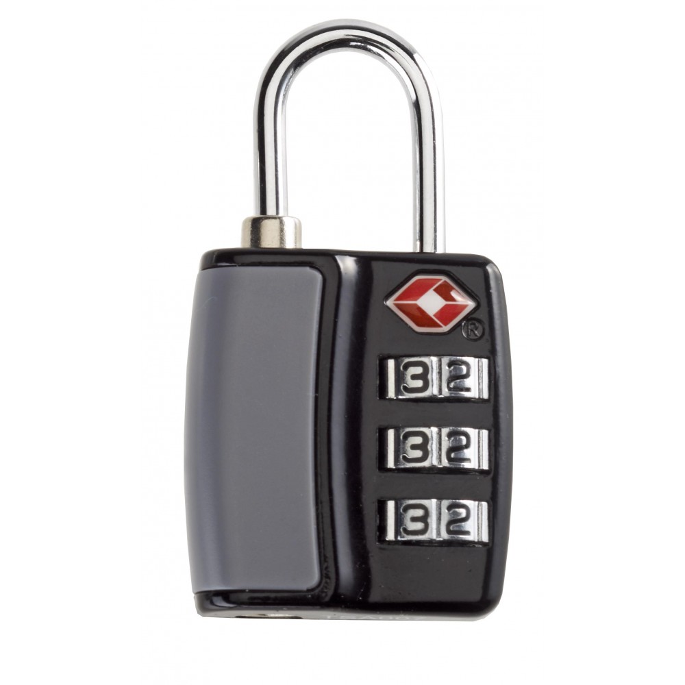 Smooth Trip Travel Gear by Talus TSA Accepted Combination Luggage Lock, Black with Logo
