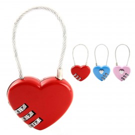 Customized Heart-Shaped 3D Metal Padlock - Unique Love Lock for Romantic Moments