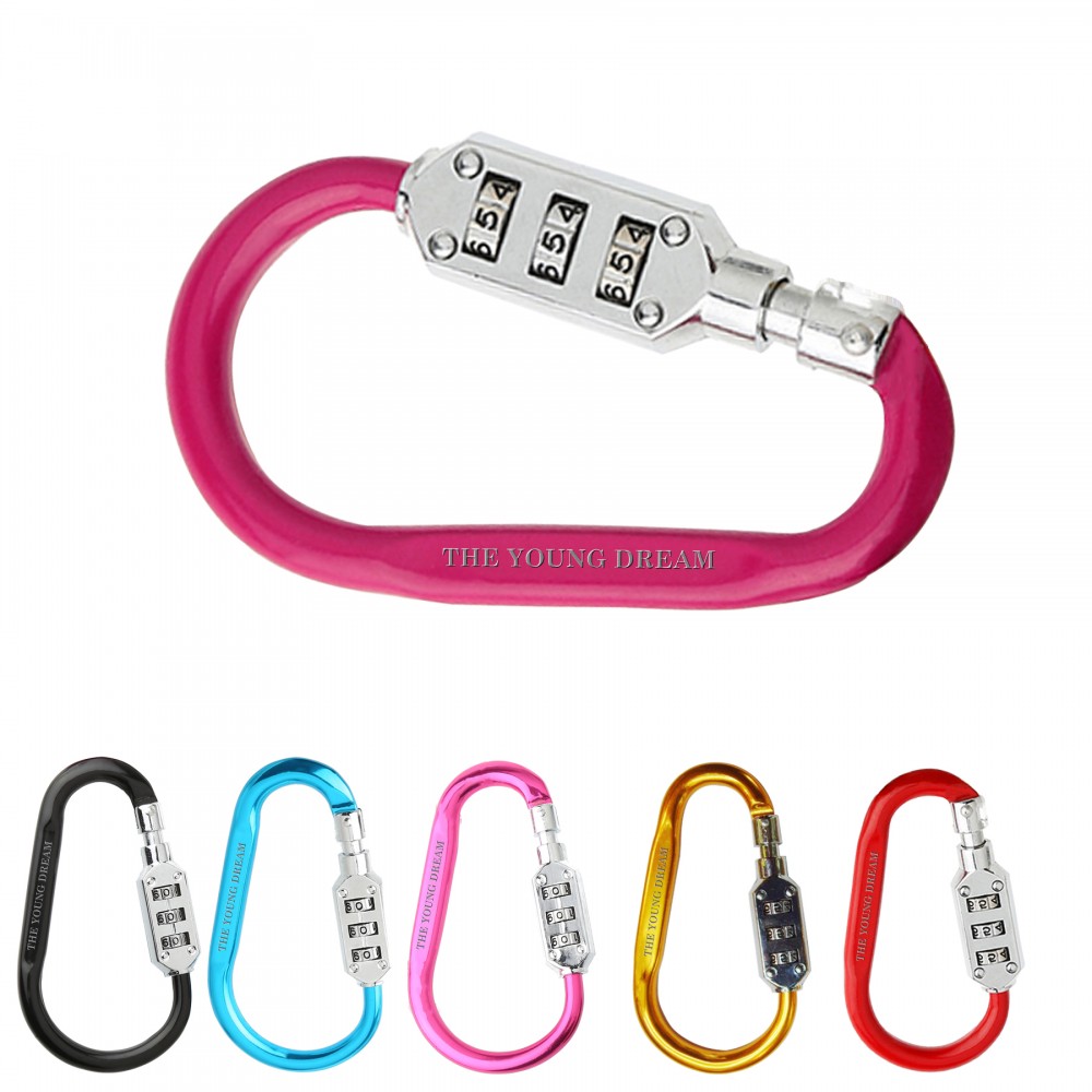 Carabiner Passward Padlock Logo Branded