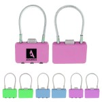 Square Metal Combination Lock with Logo