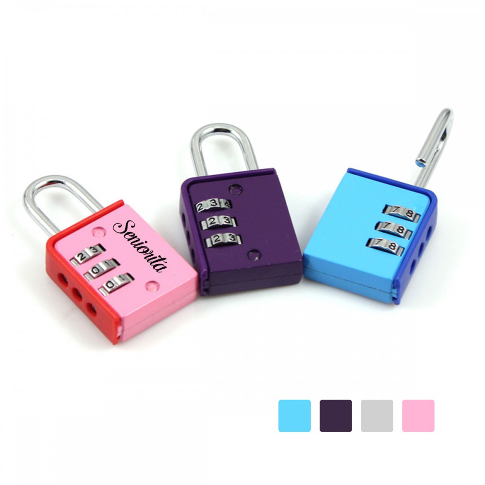 Personalized Color Zinc Alloy Combination Lock (Economy Shipping)
