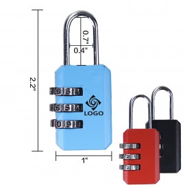 MOQ20 3-Digit Combination Lock with Logo  MOQ20 3-Digit Combination Lock with Logo
