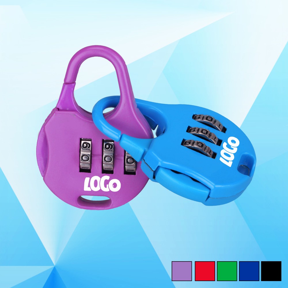 Promotional Security 3 Combination Luggage Padlock Promotional Security 3 Combination Luggage Padlock