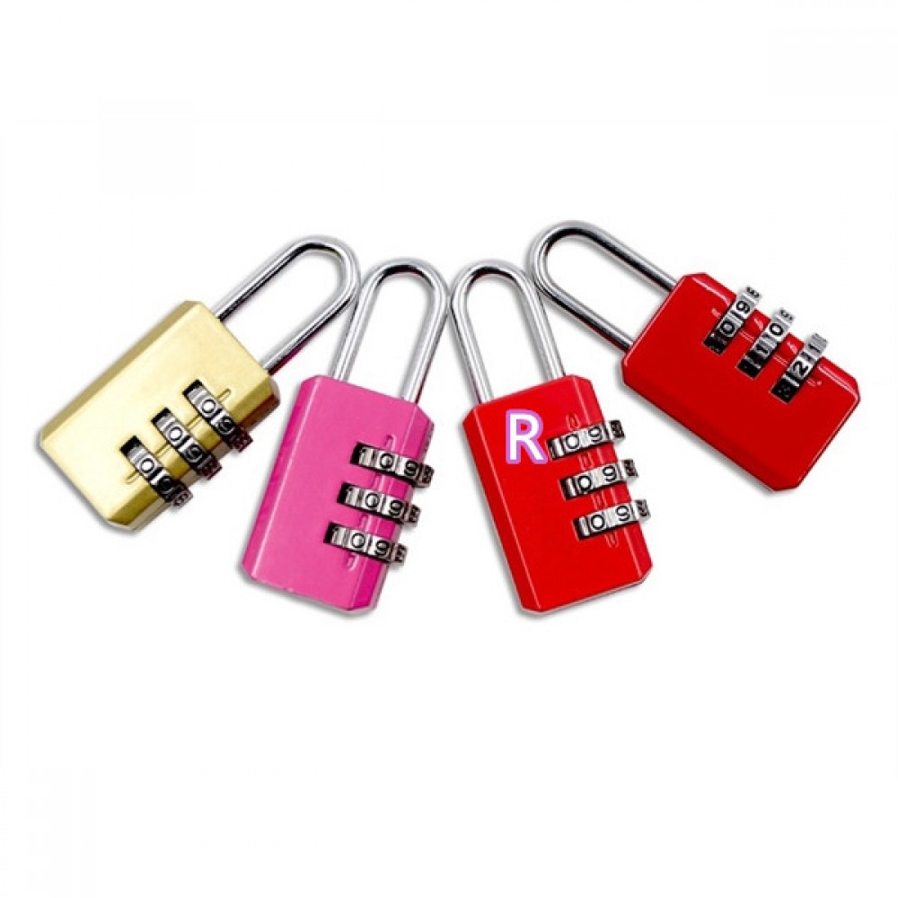 Custom Printed Resettable 3 Digit Combination Lock Custom Printed Resettable 3 Digit Combination Lock
