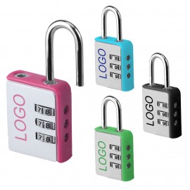 Rectangle 3-Digit Code Padlock with Logo  Rectangle 3-Digit Code Padlock with Logo