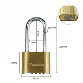 Brass Combo Pad Lock with Logo