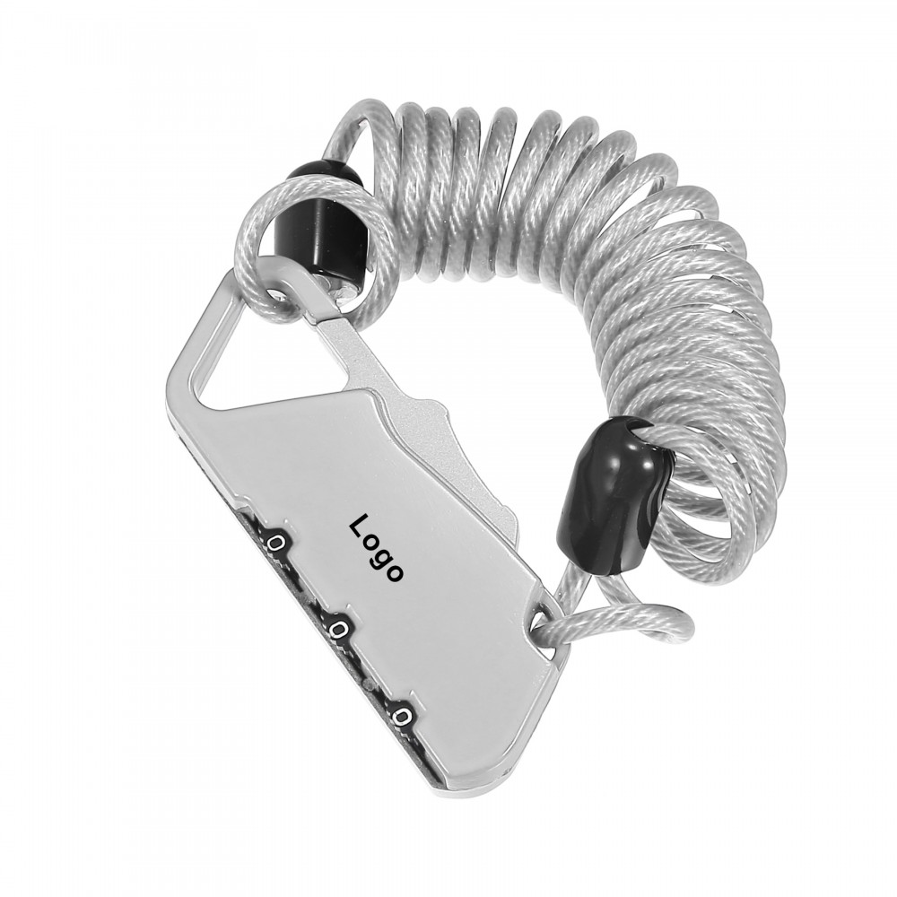 Logo Branded Pocket Chain Lock Portable Combination Password Locks for Stroller Wheelchair