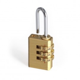 Brass Resettable Combination Padlock with Logo  Brass Resettable Combination Padlock with Logo