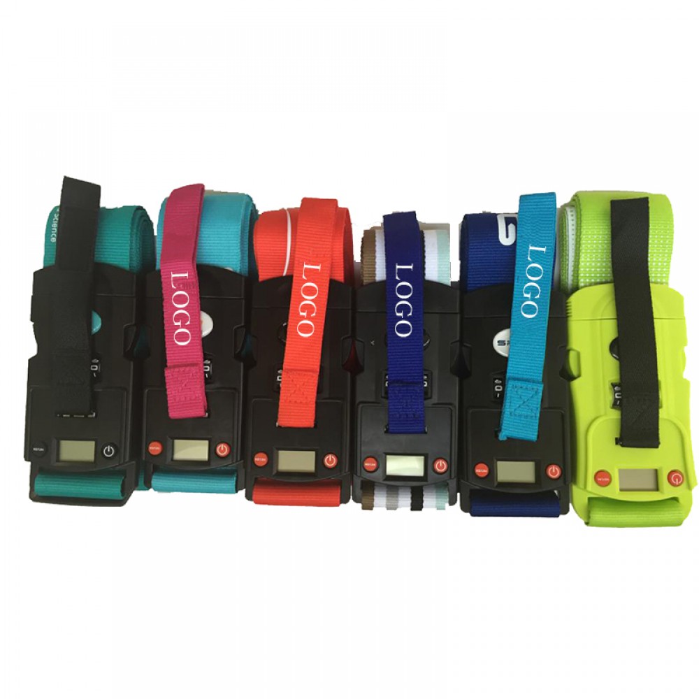 2" Silkscreen Weighing Combination Lock Suitcase Strap with Logo 2" Silkscreen Weighing Combination Lock Suitcase Strap with Logo