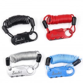 Logo Branded Combination Code Wire Security Lock  Logo Branded Combination Code Wire Security Lock