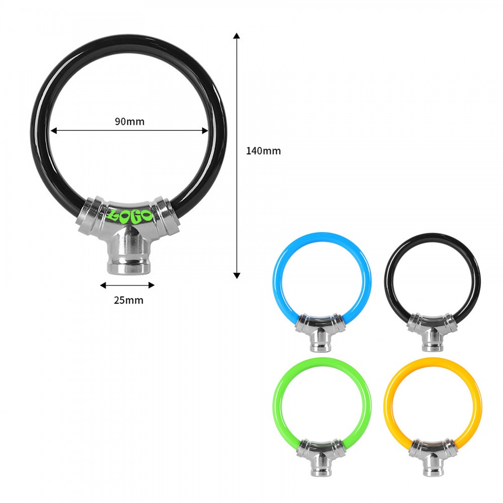 Custom Portable Ring Safety Anti-Theft Waterproof Bicycle Lock