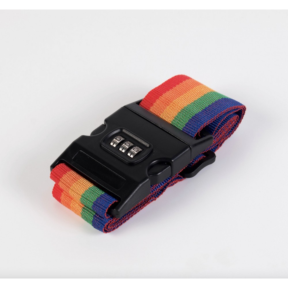 Adjustable Luggage Straps with Combination Lock Logo Branded Adjustable Luggage Straps with Combination Lock Logo Branded