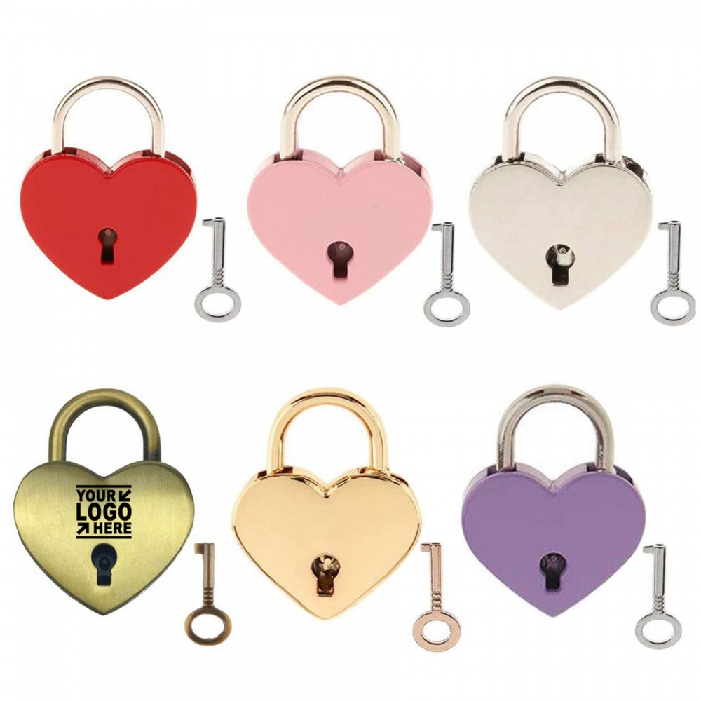 Custom Heart-shaped Metal Padlock with Keys