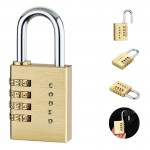 High Grade Brass 4 Digit Password Lock Custom Printed
