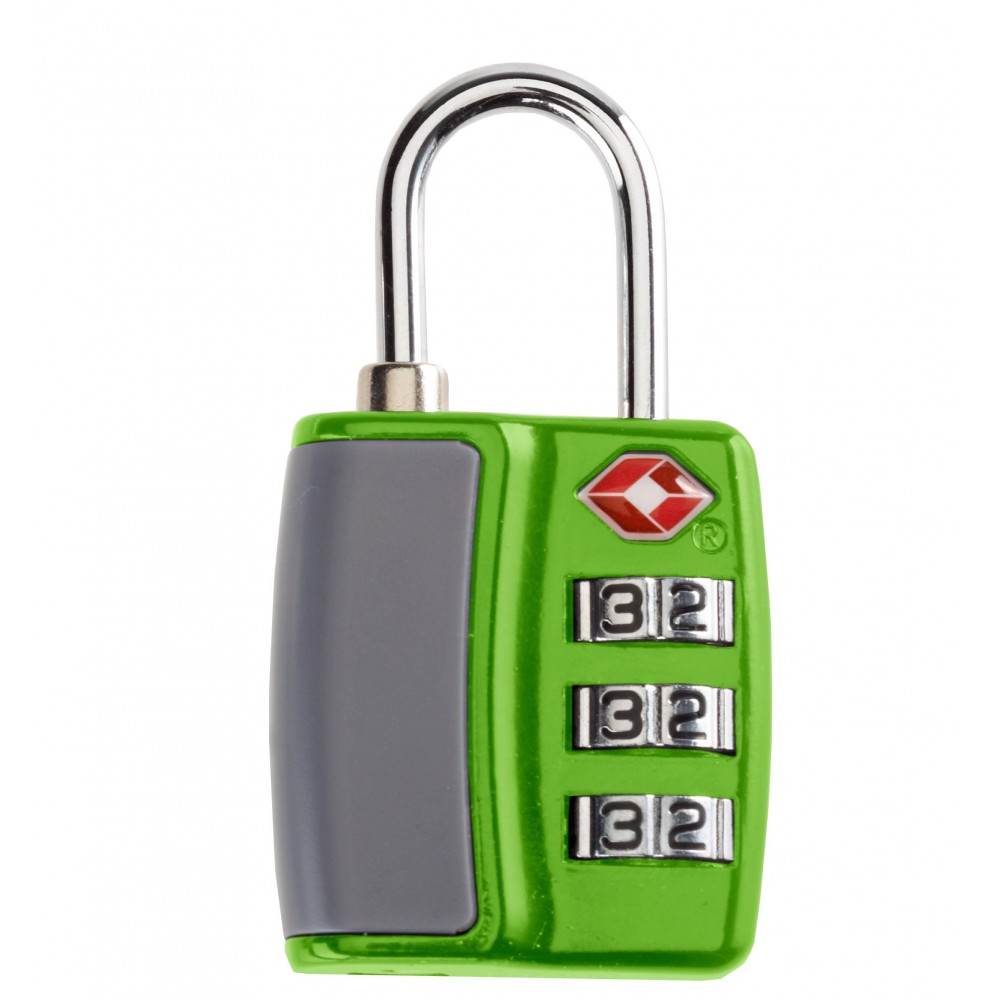 Smooth Trip Travel Gear by Talus TSA Accepted Combination Luggage Lock, Green with Logo