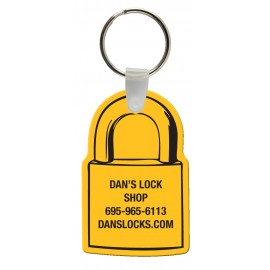 Custom Key Tags - Full Color on any White Vinyl - Padlock with Logo