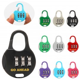 Mini 3-Digit Coded Pad Lock with Logo