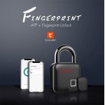 Fingerprint Padlock Smart Keyless Bluetooth Lock APP Anti-Theft Padlock Door Luggage Case Lock with Logo