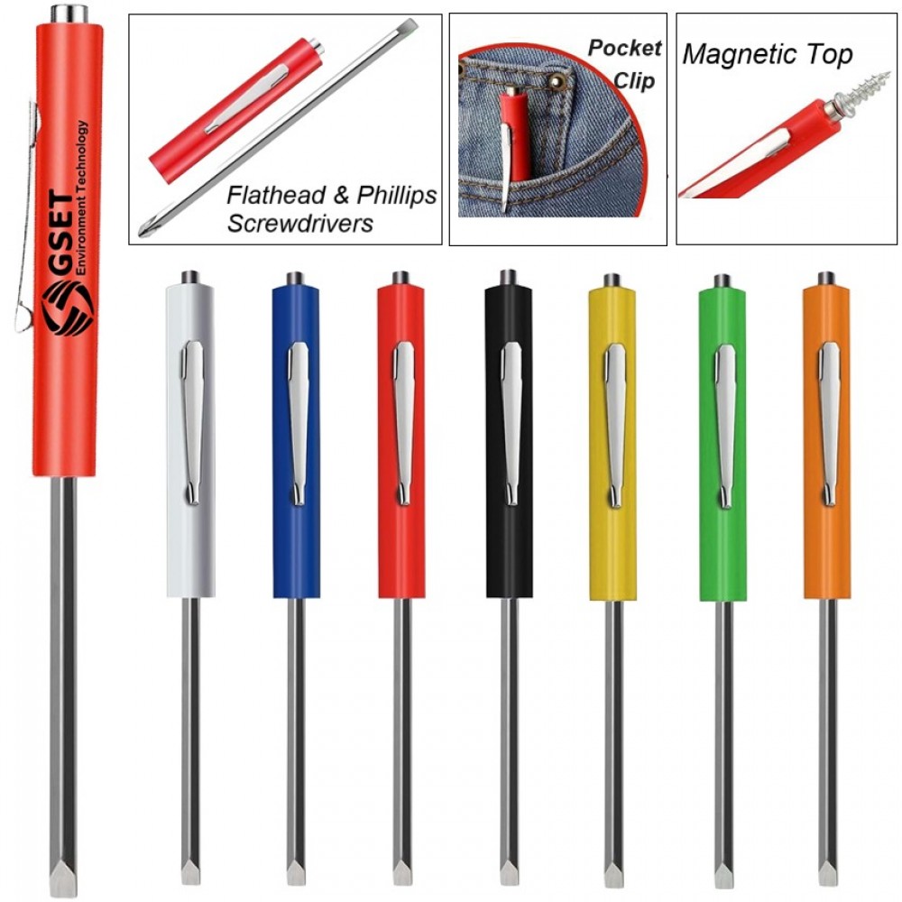 Custom Reversible Screwdriver with Magnetic Top