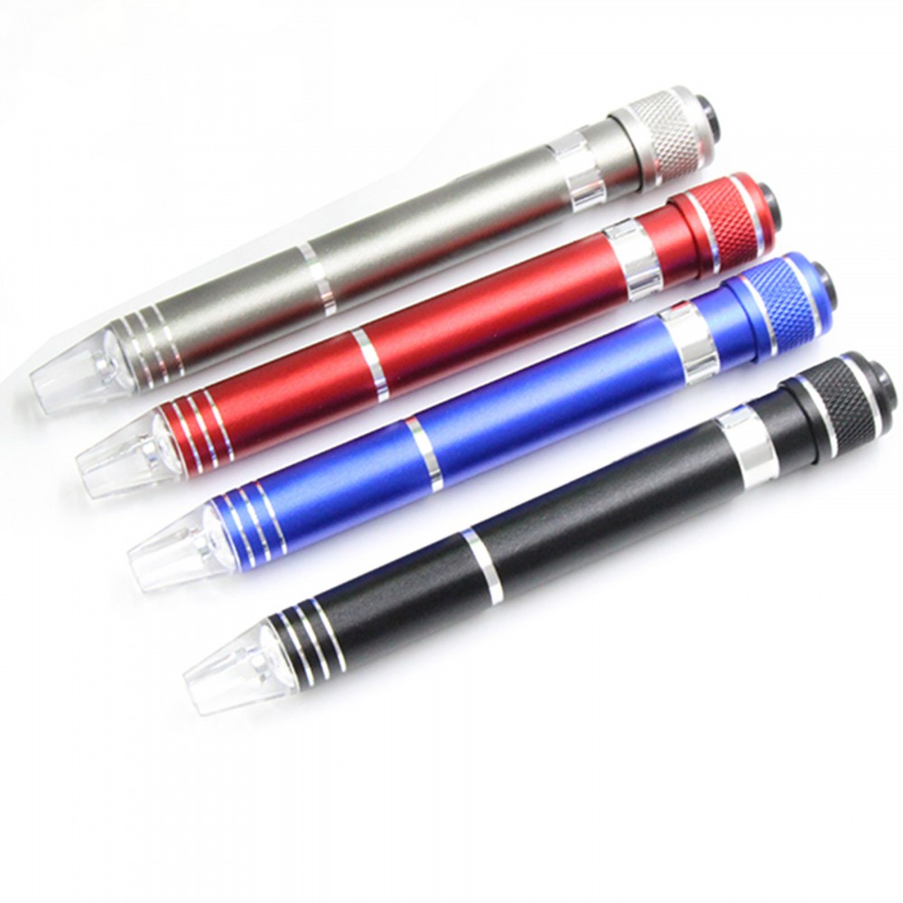 Custom Imprinted Aluminum Multi-Tool Kit With LED Light Custom Imprinted Aluminum Multi-Tool Kit With LED Light
