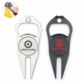 Promotional Golf Divot Repair Tool with Ball Marker & Bottle Opener