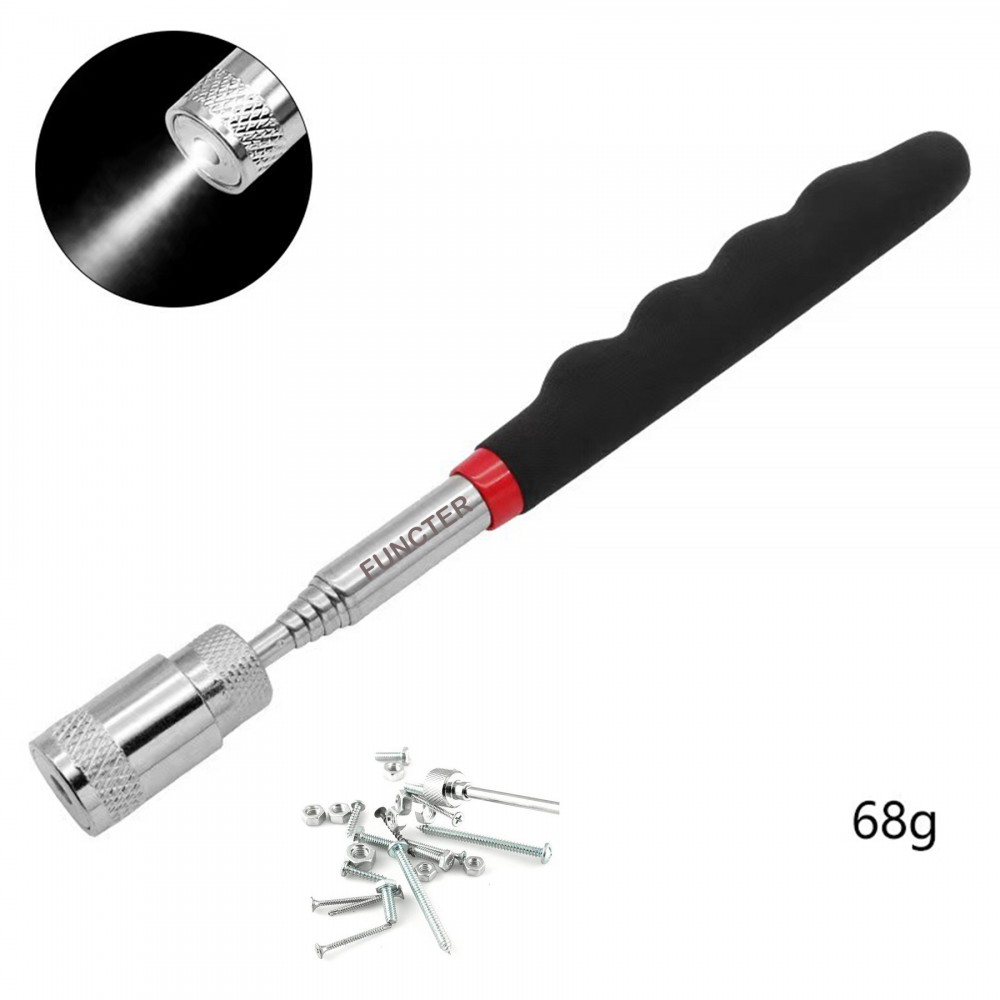 Custom Retractable Magnetic Pickup Stick Magnetic Tool Stick W/ LED Light