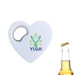 Heart Shaped Opener With Back Magnet with Logo