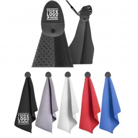 Custom 16"x25" Magnetic Microfiber Waffle Golf Towel  Custom 16"x25" Magnetic Microfiber Waffle Golf Towel