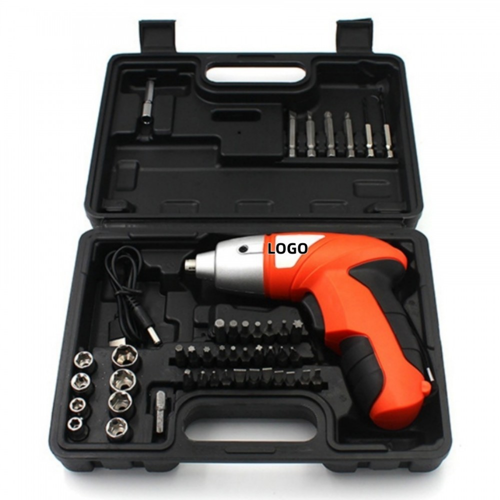 Cordless Rechargeable Electric Screwdriver with Logo